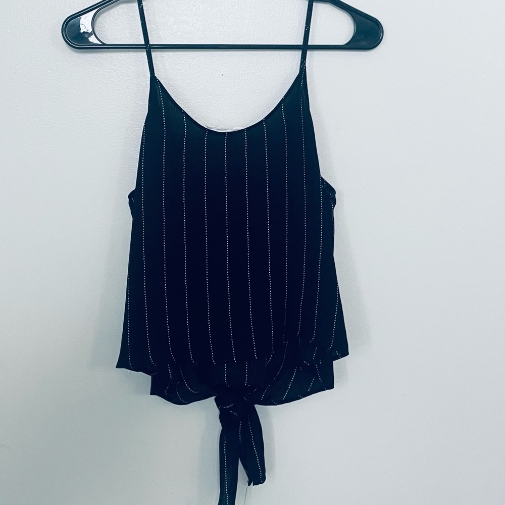 Tie front tank top